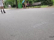 Hunt4K. Cuckold watches how his girlfriend fucks for money in park 1/16