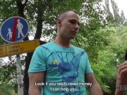 Hunt4K. Cuckold watches how his girlfriend fucks for money in park 2/16