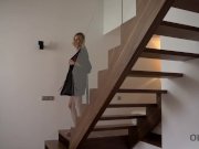 Old4K. Grey-haired dad and his teen blonde wife make amazing love 1/16