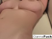 Brunette babe Gianna Michaels plays with her wet pussy 8/16