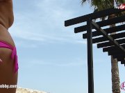 MyDirtyHobby - Hot Blonde masturbating outdoor! 4/16