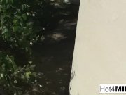 Hot blonde MILF has a threesome at the park 4/16