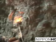 Japanese babe is teased with fingers and cocks 2/16