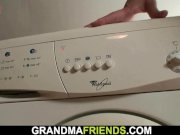 Old blonde grandma please two repairmen 7/16