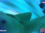 MyDirtyHobby - Teen fingering herself on Solarium 9/16