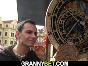 Picked up granny tourist rides stranger's cock 1/16