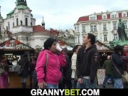 Picked up granny tourist rides stranger's cock 4/16