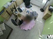 VIP4K. Magnificent lass swallows cock and gets banged in office 1/16
