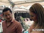 HITZEFREI Fucking busty German babe Mia Blow outside 1/16