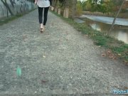 Public Agent Sexy models night time public doggy style wall fuck 1/16