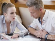 Crazy Threesome Rimming with Brunette and Black Hair Beauties 3/16