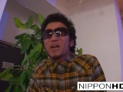 Lucky cameraman gets a blowjob from two Asian hotties 5/16