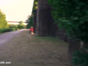 Jeny Smith is walking naked through an abandoned factory. 7/16