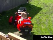 Cam Cutie Its Cleo Rides Dildo & Tractor -WTF?