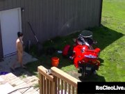 Cam Cutie Its Cleo Rides Dildo & Tractor -WTF? 8/16