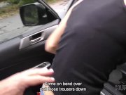 HUNT4K. Cuckold allows blonde girl touch stranger’s dick for cash 9/16