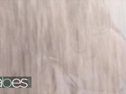 Two big tit wet lesbians rub their teen pussies in the rain - BABES 15/16