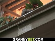 Old granny gets doggy-fucked by a totally stranger 3/16