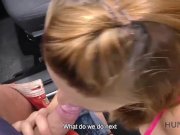 HUNT4K. Cuckold allows blonde girl touch strangers dick for cash 13/16