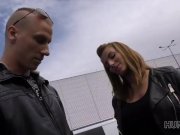 HUNT4K. Cuckold allows blonde girl touch strangers dick for cash 3/16