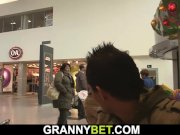 He picks up skinny blonde mature woman 2/16