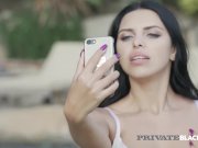 PrivateBlack - Sexy Brunette, Kira Queen Fucks 2 Black Cocks 1/16