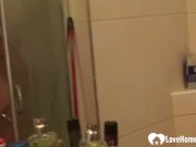 Beauty in the shower pleasures herself quietly 2/16