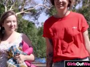 Girls Out West - Wet hairy cunt gets licked 1/16