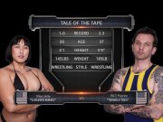 Wrestling match with Asian Mia dominating a guy at Evolved Fights 1/16
