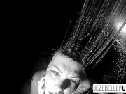 Brunette babe Jezebelle gets steamy in the shower 9/16