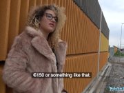 Public Agent Spanish shaven pussy fucked outdoors in public 2/16