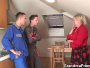 Old granny offers her pussy as a payment 9/16