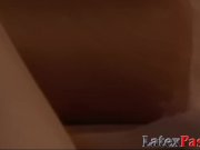 Latex dominatrix dildo fucking inked sub babe 5/16