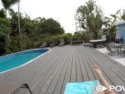 POVD Controlled vibrator makes leaking tight pussy soaked 1/16