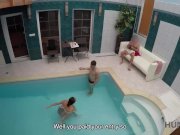 HUNT4K. Owner of small spa center seduces brunette bitch for sex 5/16