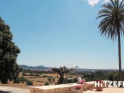 HITZEFREI Petite Lullu Gun gets a big cock outdoors 1/16