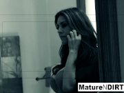 Brunette MILF secretly recorded masturbating and fucking 4/16