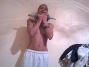 Skinny Teen Stretching And Working Out Naked 5/16