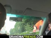 Hot mature threesome sex in the fields 4/16