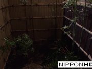 Super cute Asian babe blows him outside 16/16