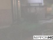 Super cute Asian babe blows him outside 4/16