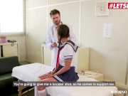 LETSDOEIT - French Schoolgirl Gets Ass Fucked In The Doctor's Office 3/16