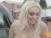 FAKE Neighbourhood Hot wife busty MILF needs a big black cock 2/16