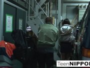 Slutty teen fucks and sucks a whole room of guys 7/16