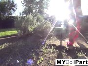 Kayla takes a barefoot walk around her backyard 3/16