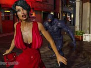 Supervillain Venom monster fucks girls in the streets. Comics 3D Hentai 2/16