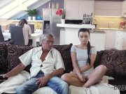 DADDY4K. Raven-haired angel gets old and young sexual experience 1/16