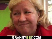 Smart guy picks up huge grandma in the cafe 2/16