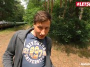LETSDOEIT - Horny German Teen Facialized In The Forest 1/16