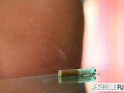 MILF Jezebelle toys her pussy in a hotel room 7/16